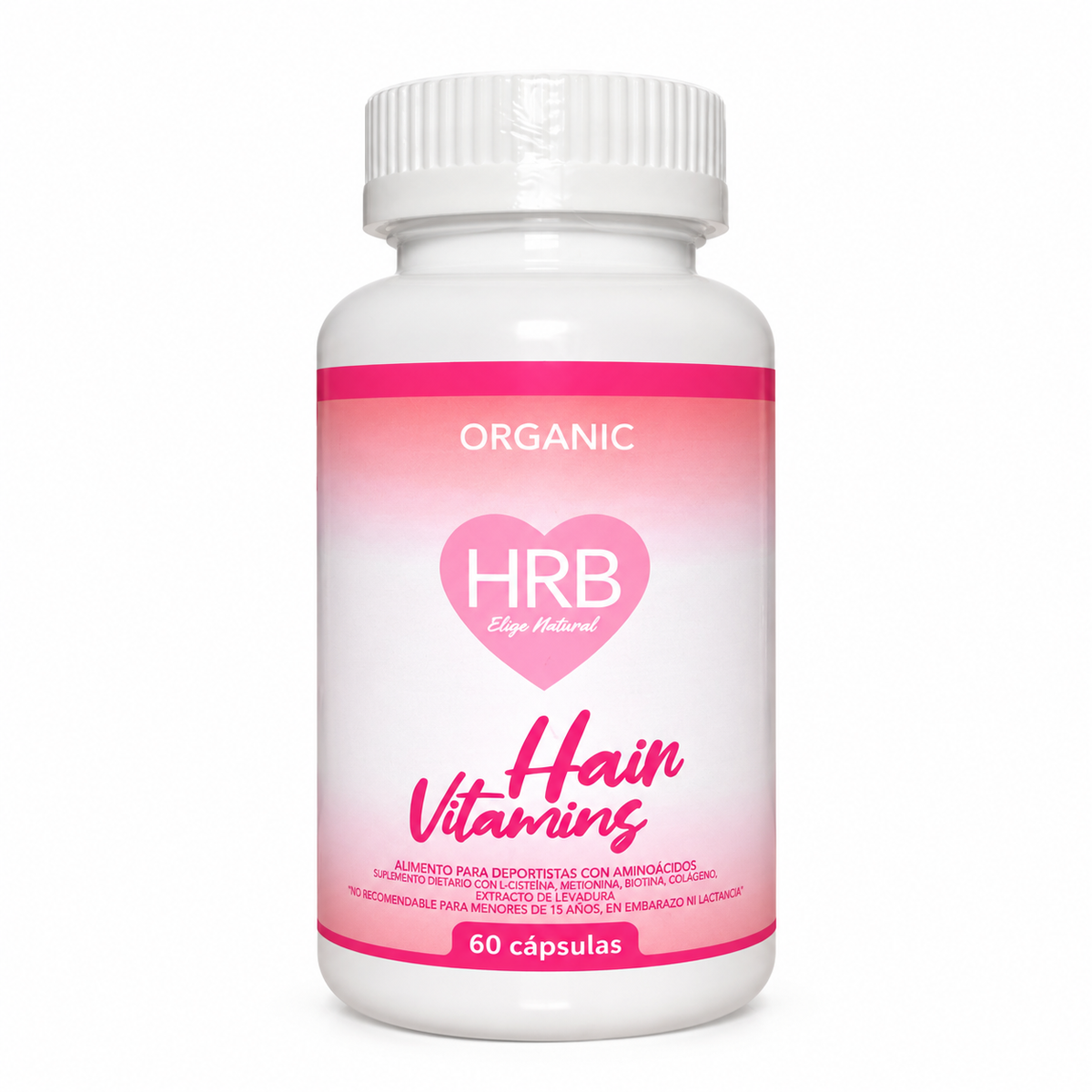 Hair Vitamins de Hrb Organic, 60 cápsulas con biotina y colágeno