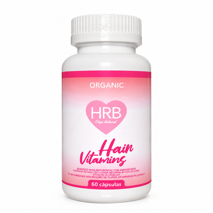 Hair Vitamins de Hrb Organic, 60 cápsulas con biotina y colágeno